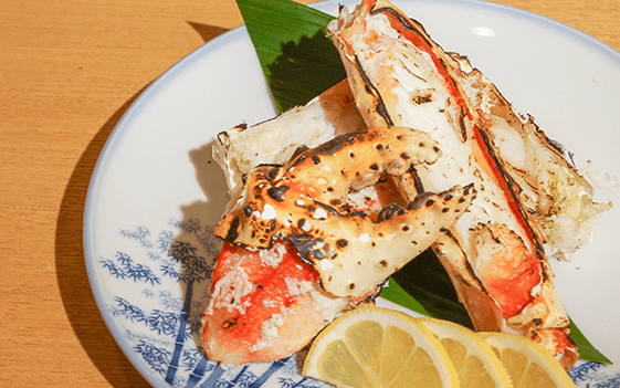 Baked red king crab